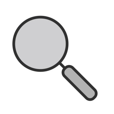 Büyütme cam simgesi vektör illüstrasyonu