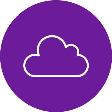 Bulut simgesi vektör illüstrasyonu