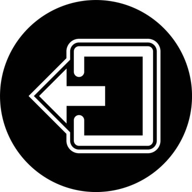 Moda Biçiminde Çıkış Simgesi İzole Arkaplan