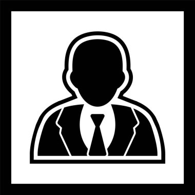 İşadamı Simgesi Moda Biçiminde İzole Arkaplan