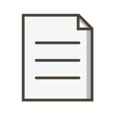 belge simgesi vektör illüstrasyonu