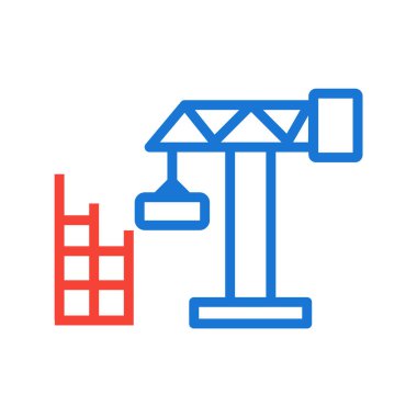 Yapı Evi Simgesi Moda Tarzında İzole Arka Gruplandırılmış