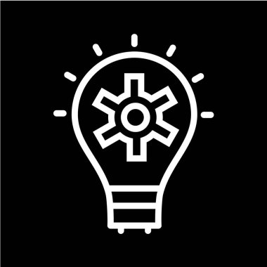 Ampul simgesinin vektör illüstrasyonu