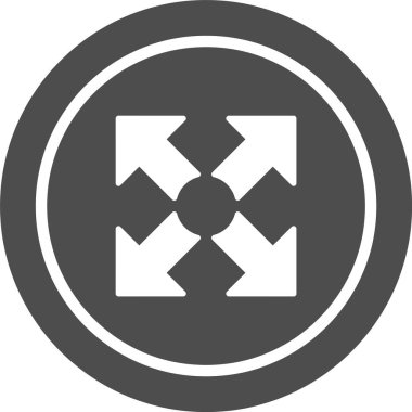 Moda Biçiminde Tam Ekran Simgesi İzole Arkaplan