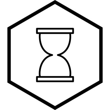 Moda biçimi izole edilmiş arkaplanda kum saati simgesi