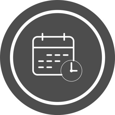 İş Bitiş Tarihi Simgesi Moda Biçiminde İzole Arkaplan   