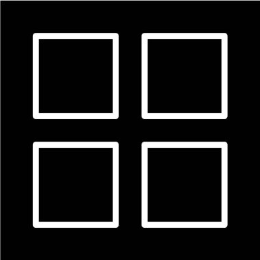 Farklı karelere sahip siyah beyaz kare vektör