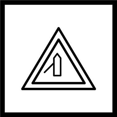 uyarı işareti simgesi. yön sembolü. vektör illüstrasyonu