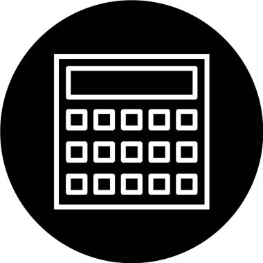 hesap makinesi simgesi vektör illüstrasyonu