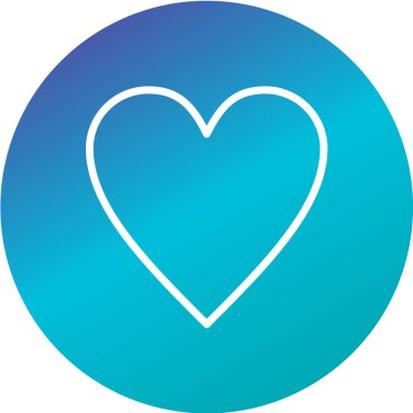 Kalp ikonu vektör illüstrasyonu