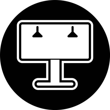 Billboard Simgesi Moda Biçiminde İzole Arkaplan 