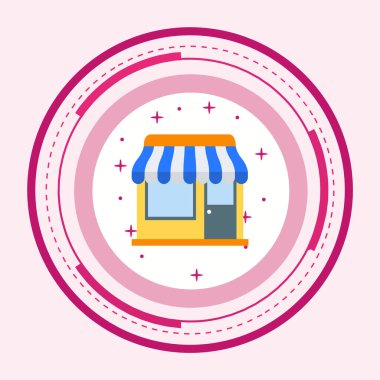 Dükkan Simgesi Moda Biçiminde İzole Arkaplan      
