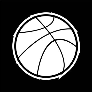 Basketbol topu ikonu vektör illüstrasyonu