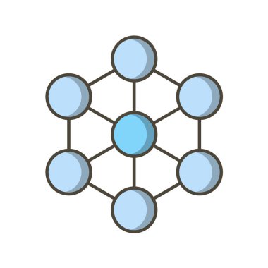 Molekül simgesi vektör illüstrasyonu
