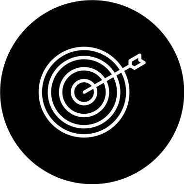 Siyah çember üzerindeki hedef simge