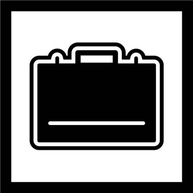 Evrak çantası ikonu, vektör illüstrasyonu. düz tasarım biçimi
