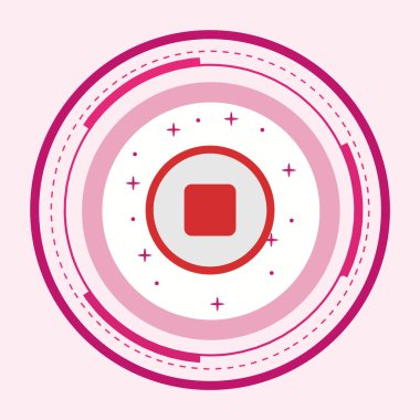 Moda Biçimli Ayırılmış Arkaplanda Simgeyi Durdur