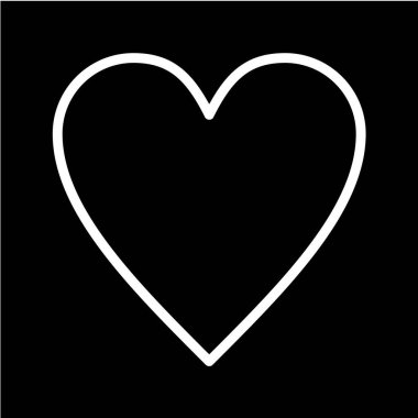 Kalp ikonu vektör illüstrasyonu