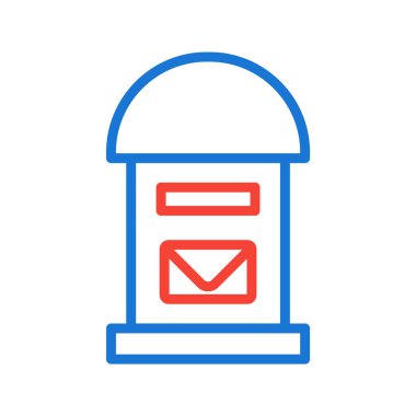 Posta Kutusu Simgesi Moda Biçimli Ayrı Arka Gruplandırılmış