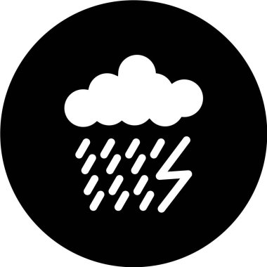 Bulut vektör simgesi. Yağmur işareti. hava sembolü