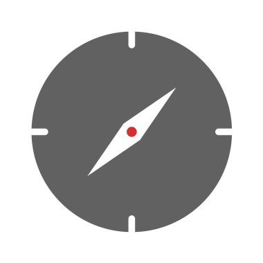 pusula simgesi beyaz arkaplan vektör illüstrasyonunda izole edildi