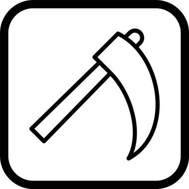 Tırpan Simgesi Moda Biçiminde İzole Arkaplan      