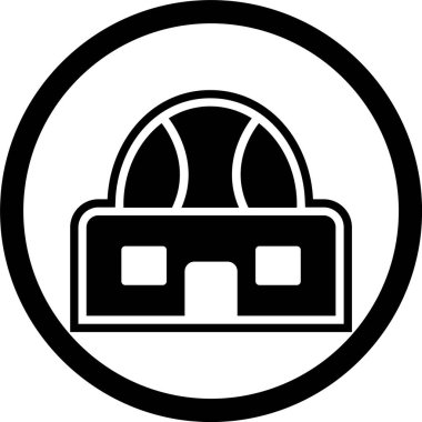 Gözlemevi Simgesi Moda Biçiminde İzole Arka Gruplandırılmış