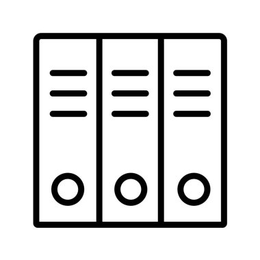 Siyah renkli izole edilmiş vektör illüstrasyonunda dizin ikonu yığını