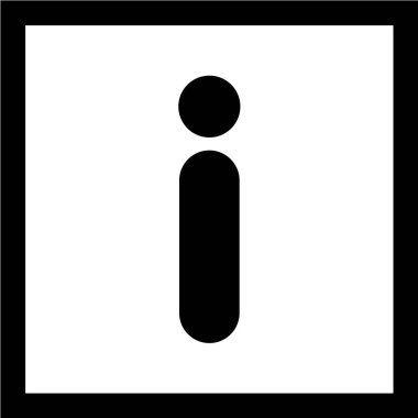 Bilgi simgesinin vektör illüstrasyonu