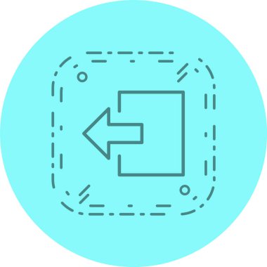 Moda Biçiminde Çıkış Simgesi İzole Arkaplan