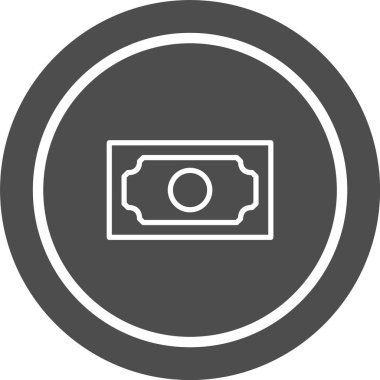Banka notu Simgesi Moda Biçiminde İzole Arkaplan   