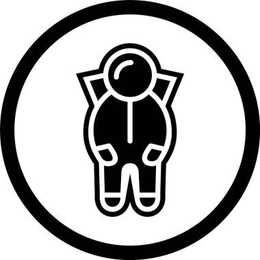 Moda Biçiminde Uzay Giysisi Simgesi İzole Arka Gruplandırılmış