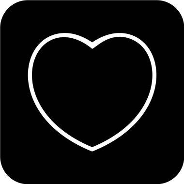 Kalp ikonu vektör illüstrasyonu