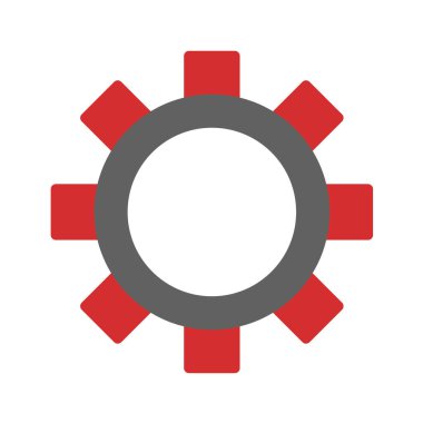 dişli düz vektör simgesi