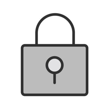 Kilit simgesinin vektör illüstrasyonu