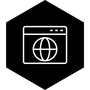 tarayıcı pencere simgesi, vektör illüstrasyonu