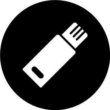 Bir metal simgesinin siyah vektör silueti