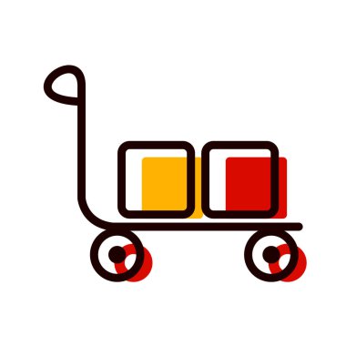 Modern b 'nin vektör illüstrasyonunda simge ambulansı yok