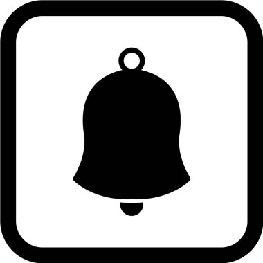 Siyah renkli çan simgesi.