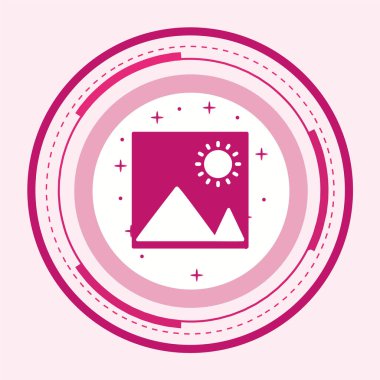 Fotoğraf işareti olan bir çerçevenin vektör illüstrasyonu