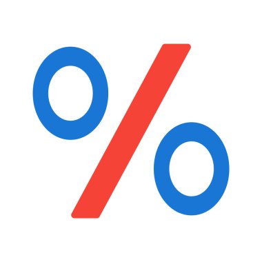 Moda Biçiminde Yüzdelik Simgesi İzole Arkaplan