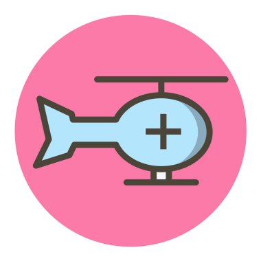 Helikopter vektör simgesi. dağıtım sembolü.