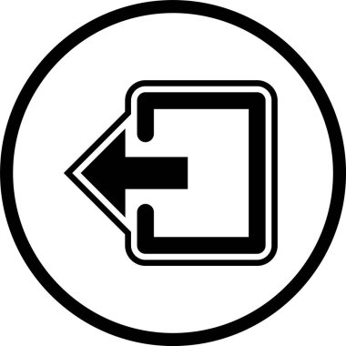 Moda Biçiminde Çıkış Simgesi İzole Arkaplan