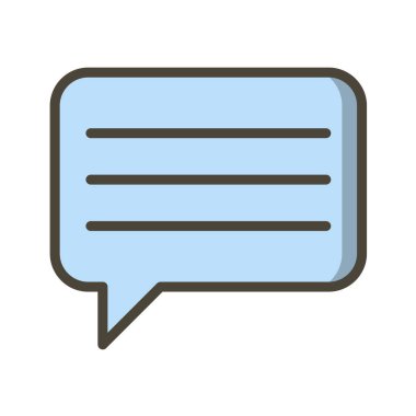 konuşma balonu simgesi, vektör illüstrasyonu