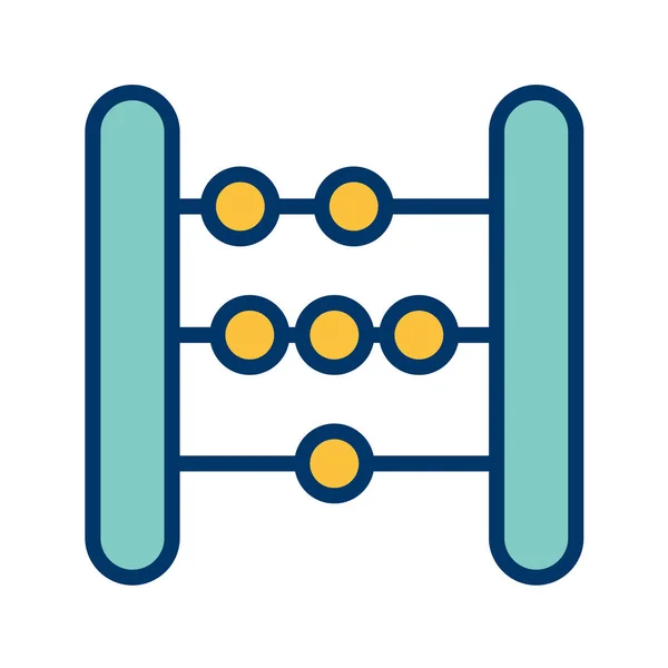 Icône Vectorielle Plate Abacus — Image vectorielle