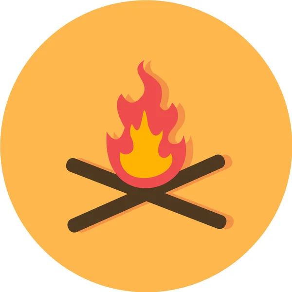 Fire Flat Vector Icon — Stock Vector