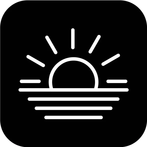 Sol Rayos Icono — Vector de stock