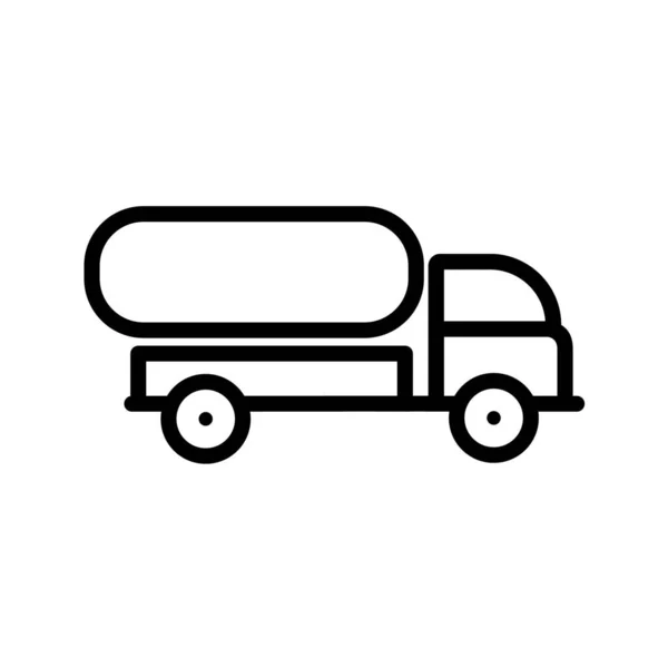 Truck Lijn Pictogram Vector Illustratie — Stockvector