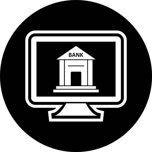 Internet Banking Ikone Trendigen Stil — Stockvektor