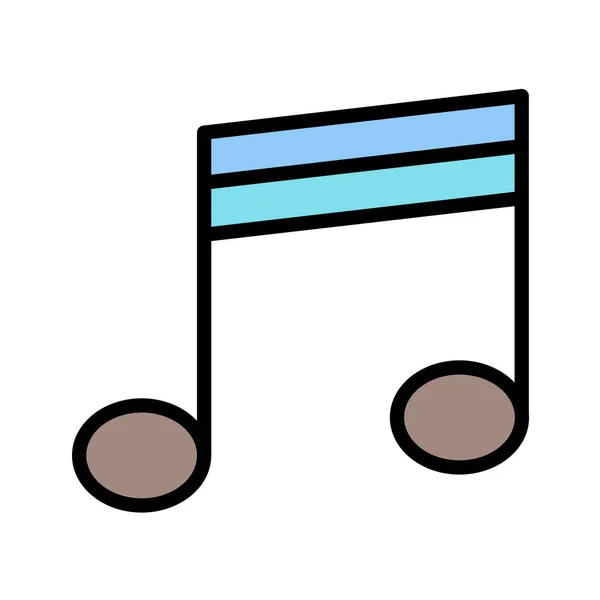 Música Nota Icono Vector Ilustración Diseño Gráfico — Vector de stock